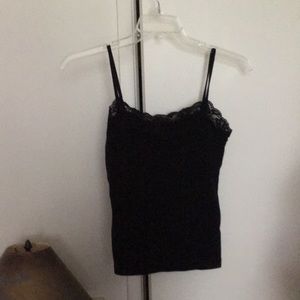 Red herring lace black cami tank